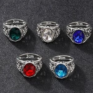 Men’s jewelry ring lot gemstone zinc alloy 0.8 inches.